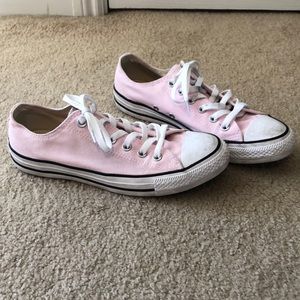 Pink low top Converse Chuck Taylors